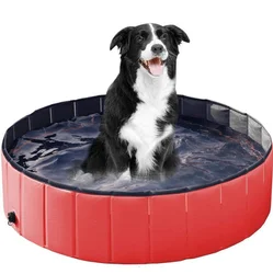 Portable Dog bathtub Pool Foldable Pet Swimming Pool Outdoor Collapsible Tub Kiddie Pool  For Dogs, Cats And Kids