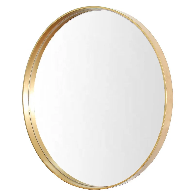 Foryoudecor reusable miroir ovale salle de bain miroir mural  Dia 30 40 50 60 70cm Drawing a circular metal frame wall miroir