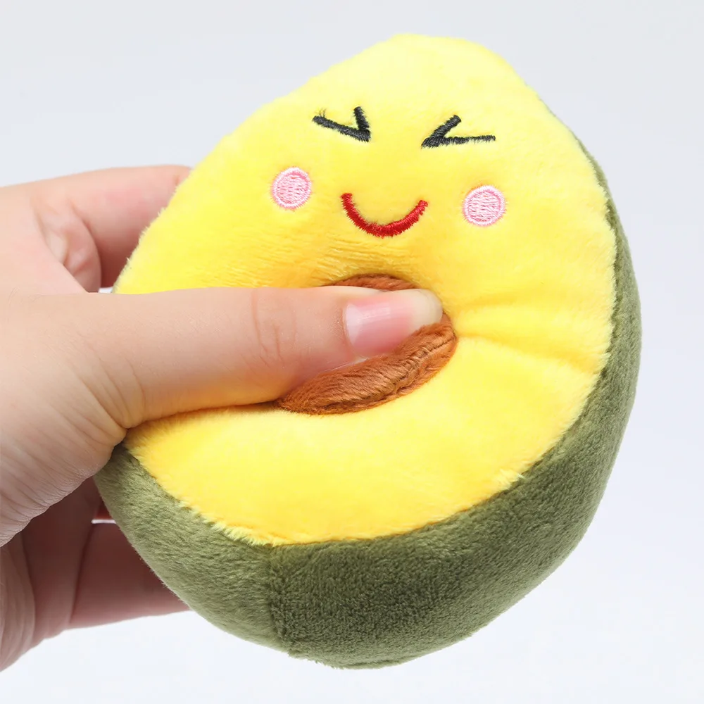 Manufacturers Plush Avocado Fruit Shape Soft Toys For Pets Dogs Cats Puppy