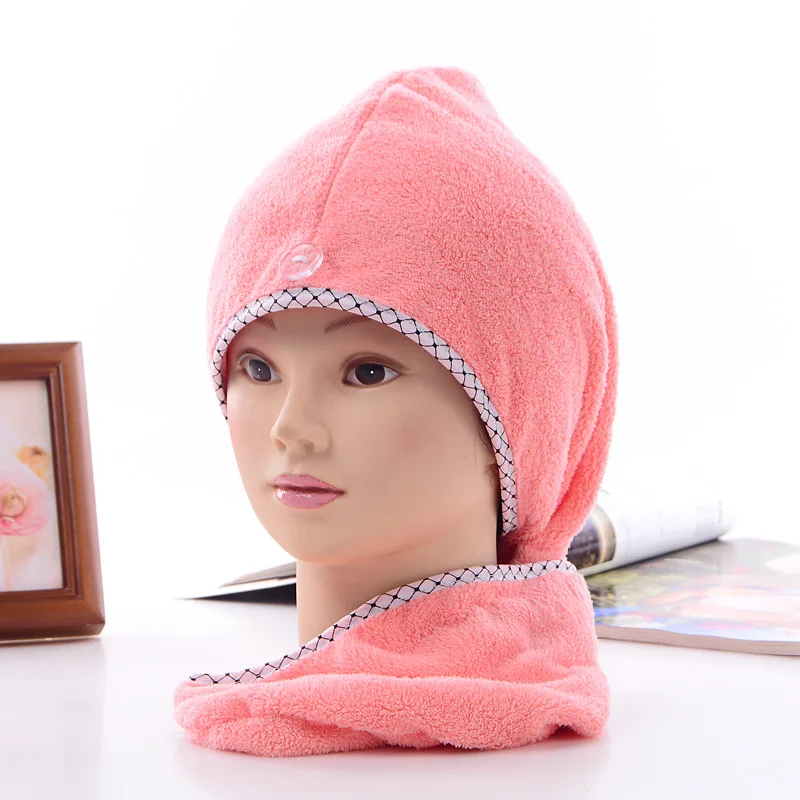Salon Household Super Absorbent Hair Drying Cap Head Hat Pink Spa Magic Towel Multi-colored Hair Drying Cap