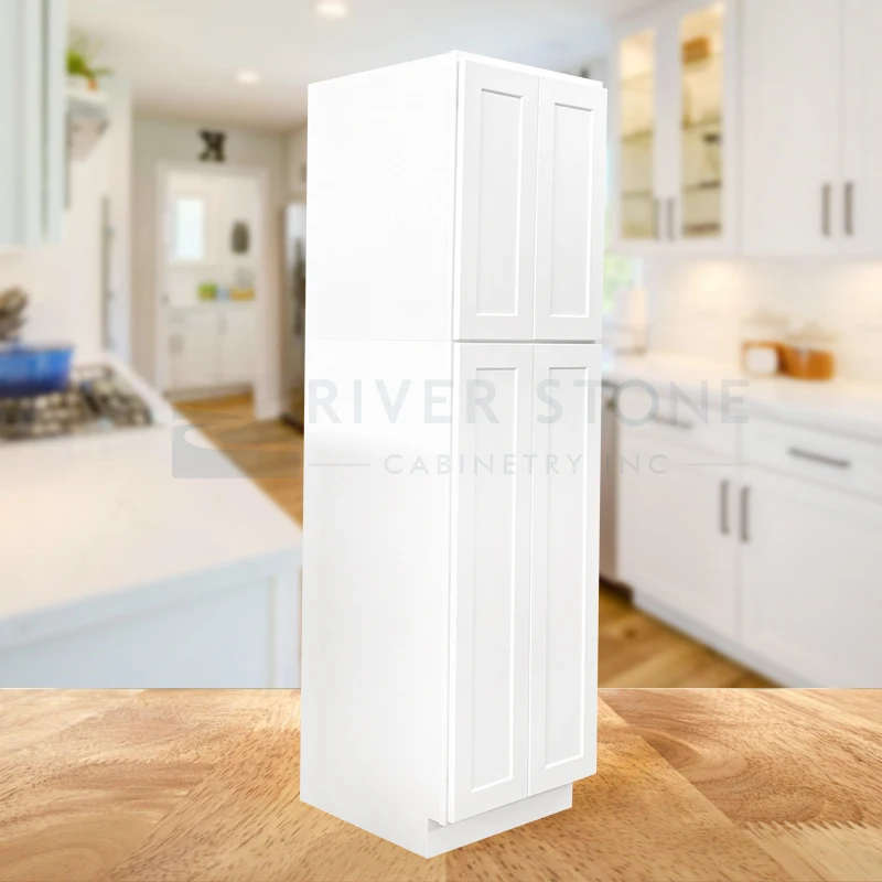 Local US Stock Wood White Tall Pantry Cabinet For Storage Upgrading Kitchen Cabinets Modular Soft Close Tall Cabinet With Doors