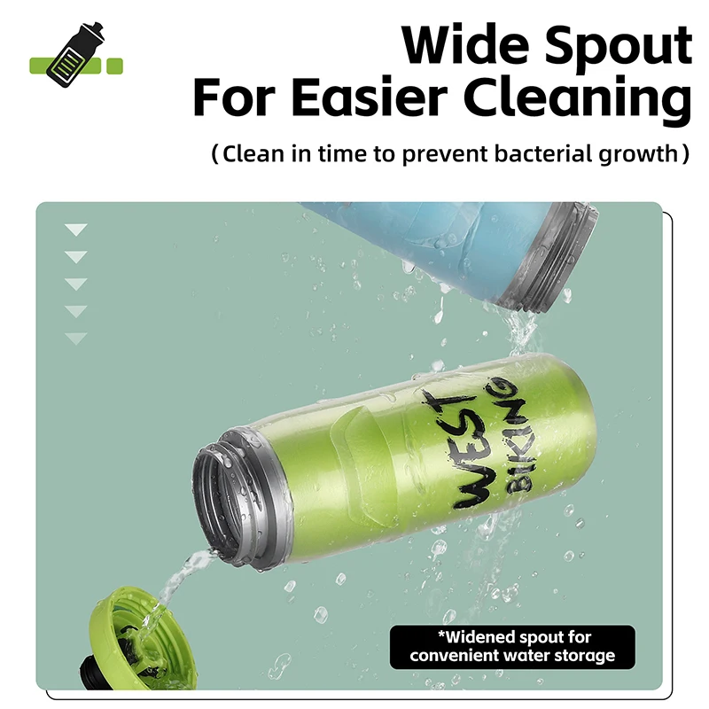 West Biking Custom Cycling Water Bottles For Cycling Squeeze Water Bottle Bike Accssessories Bicycle Accessories