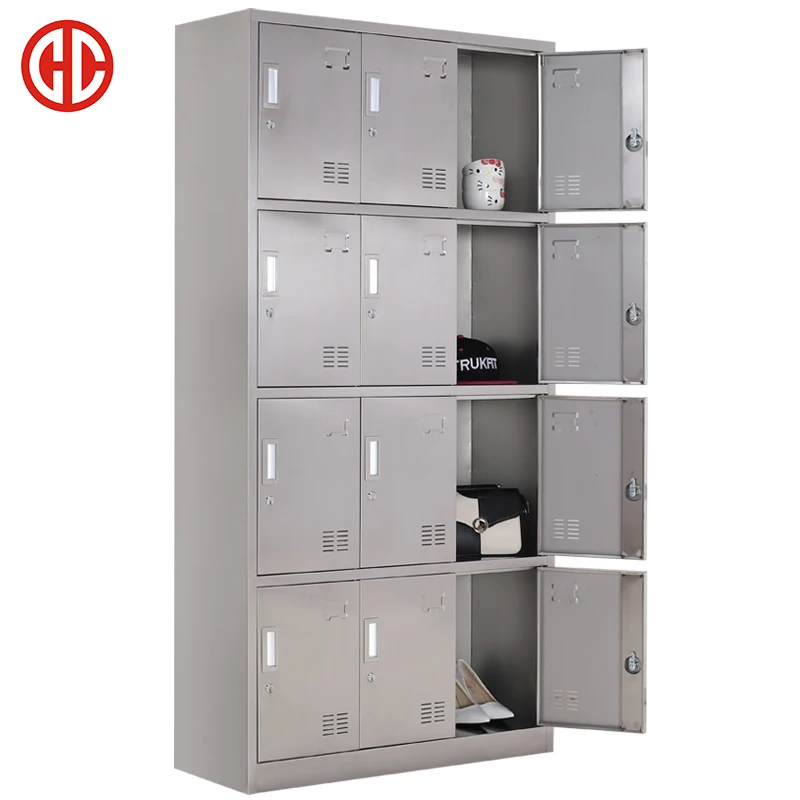 12 Door Stainless Steel Locker Document Storage File Cabinet Office