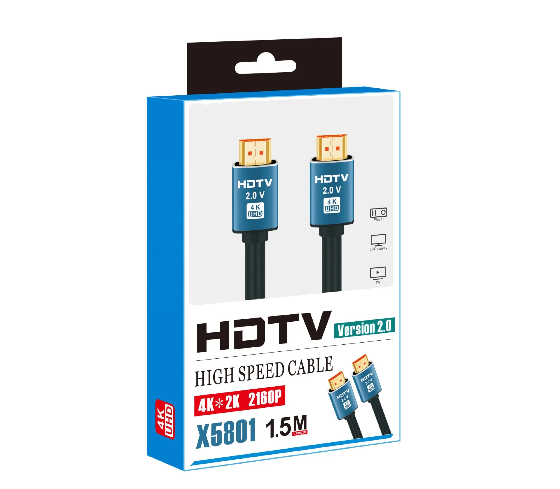 Gold Plated High Speed 1.5m 4K HDMI CABLE 4K 2.0
