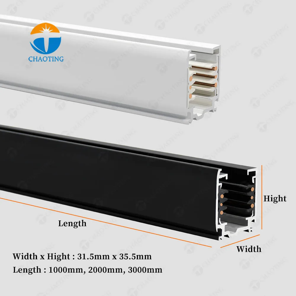 Surface Recessed Ceiling Linear Led Spot Track Lighting Fixture Rail Accessories Connectors Aluminum 6Wire Track and Rail System