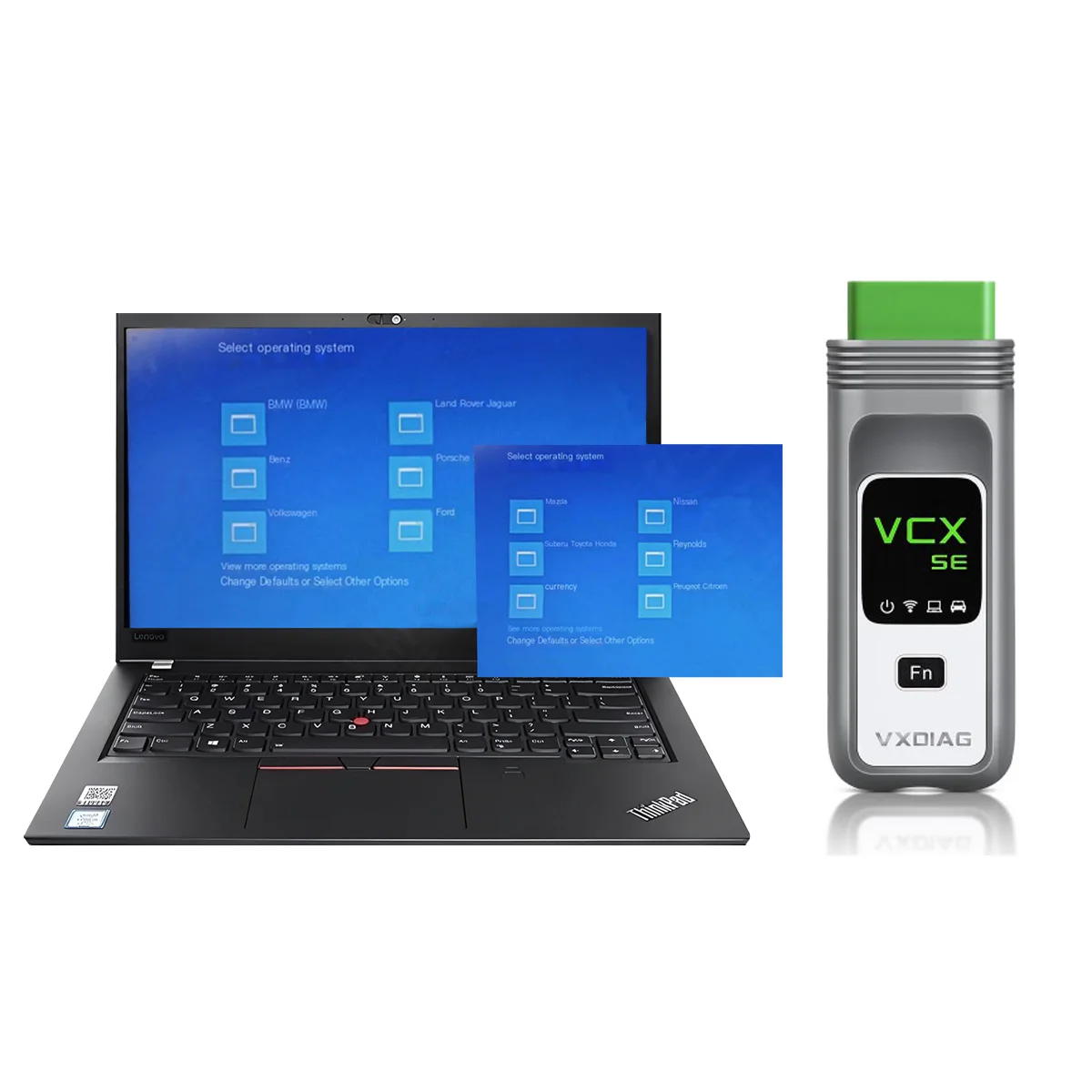 VXDIAG VCX SE 17 универсальный диагностический аппарат + комплект компьютера Lenovo T490 программное обеспечение на твердом диске 2 ТБ