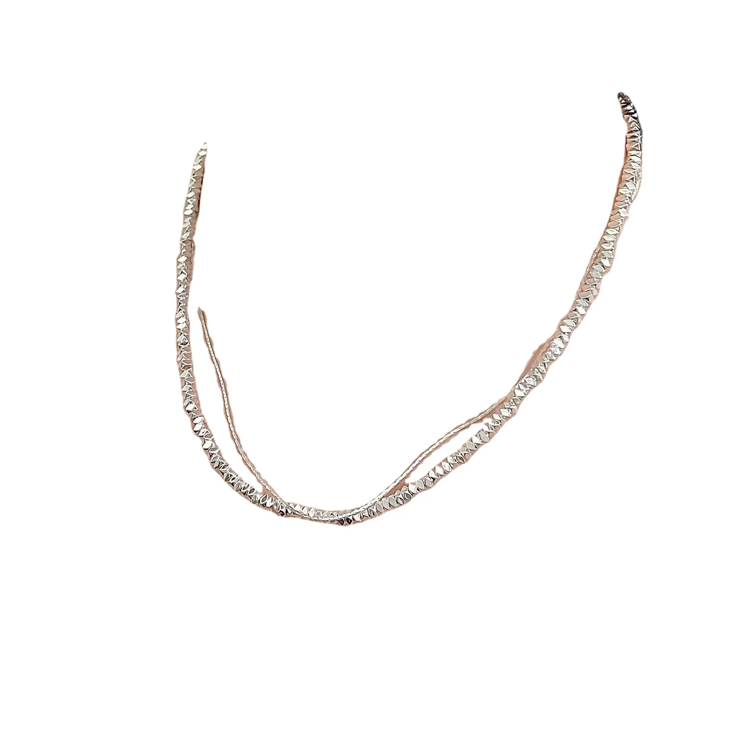 Boutique fashion new design silver pearl necklace French light luxury love collarbone chain necklace women