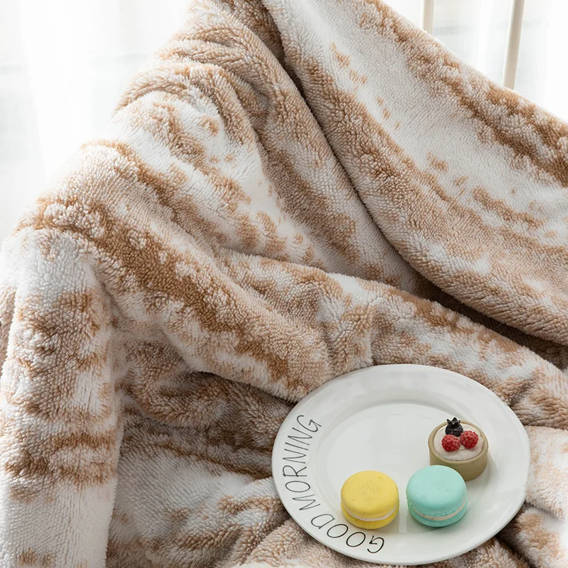 High Quality Super Warm Flannel Coral Fleece Blanket Fur Blanket Flannel Fleece Jacquard Flannel Blanket