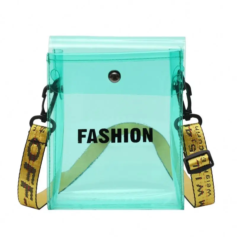 New fashion durable jelly pvc flap bag custom shoulder shopping bags
