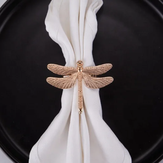 2023 wholesale new designs insect napkin rings butterfly serious napkin holder
