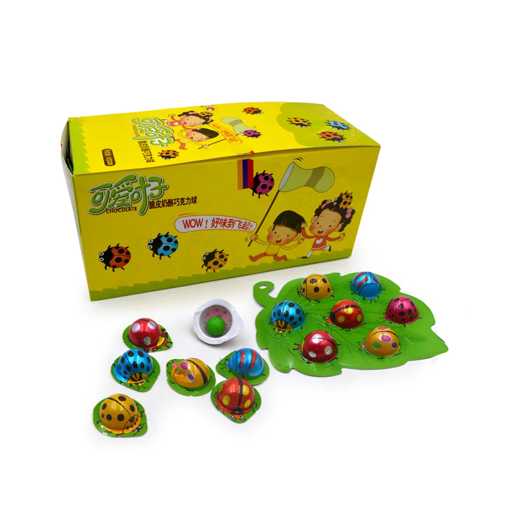 High quality chocolate leaf shape crispy chocolate ball