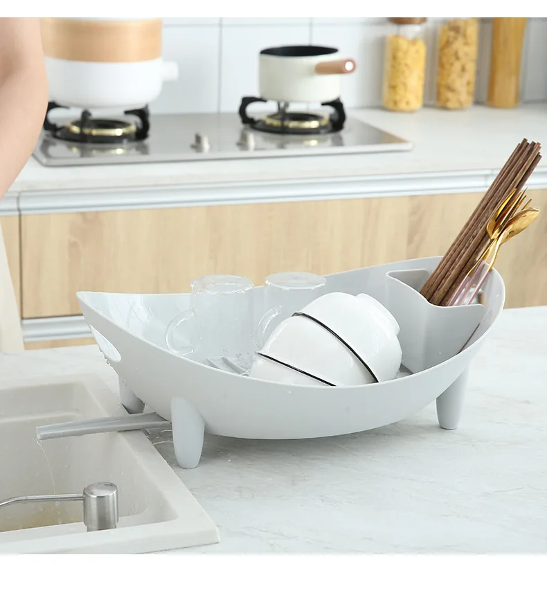 Choice Fun Household Products Drain Plastic Kitchen Organizer Countertop Storage Holders & Racks Cutlery Dish Drying Rack