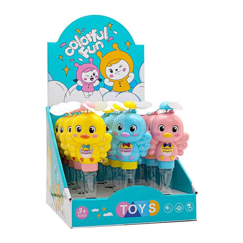 Wholesale Candy Toys Cute colorful Hand Crank Fan Toy Mini Handheld Fan with Candy Fan Candy Toy