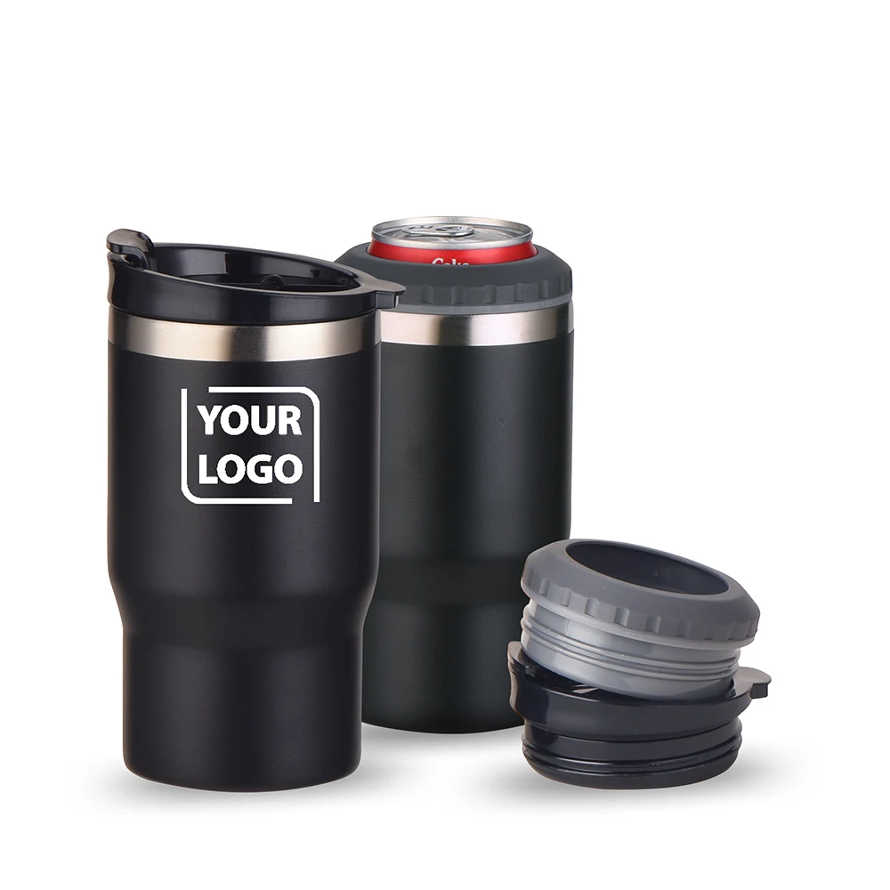  Stainless Steel Insulated Plain Doube Purpose Cool Tumbler 4 In 1 Can Cooler Coozie