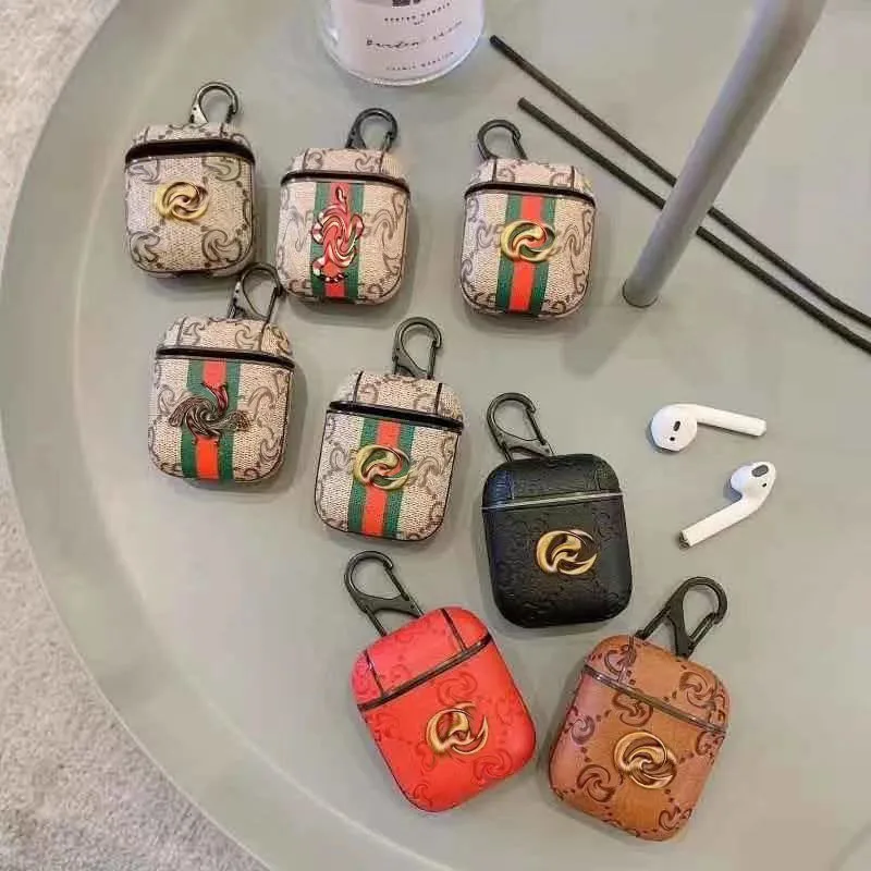 
2020 New Arrival Airpods Case Luxury Airpads Case for Airpods pro Grid Leather Case 