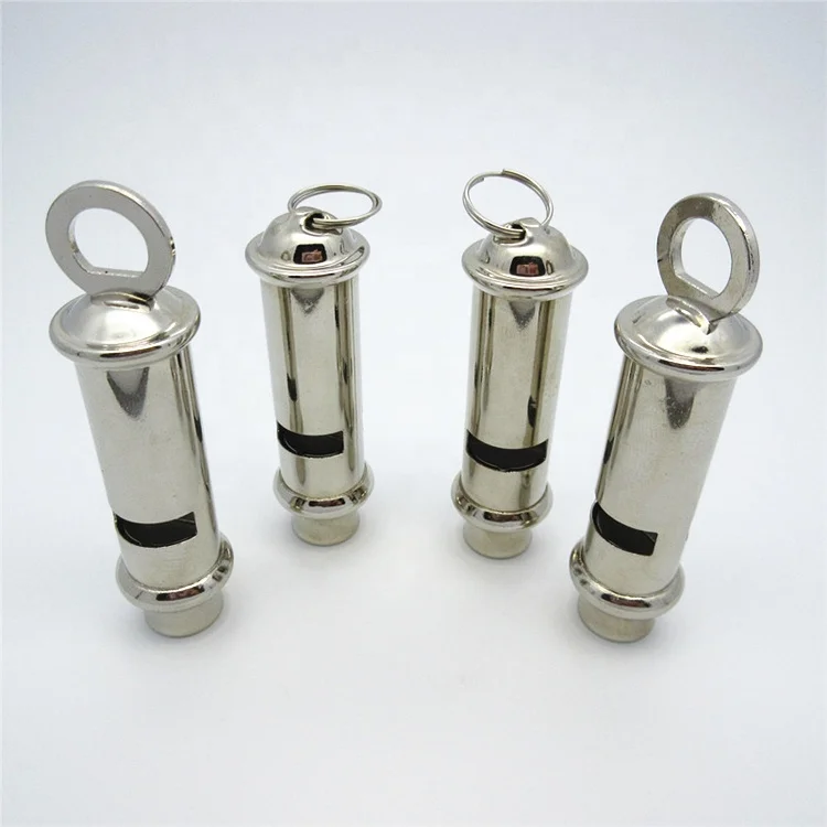 Factory supply 65mm /80mm metal long tubular metal survival whistle