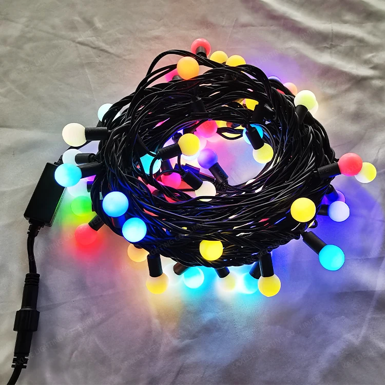 LED Round Ball String Light Christmas Lights Garland LED String Fairy Light Garden Stage Outdoor Decoration 50 IP65 Flashing 70