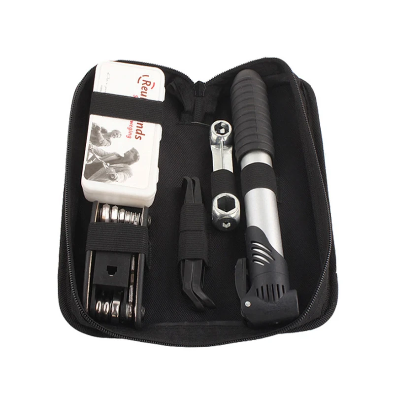 16-in-1 Multi-functional mountain bike repair and tire repair tool kit