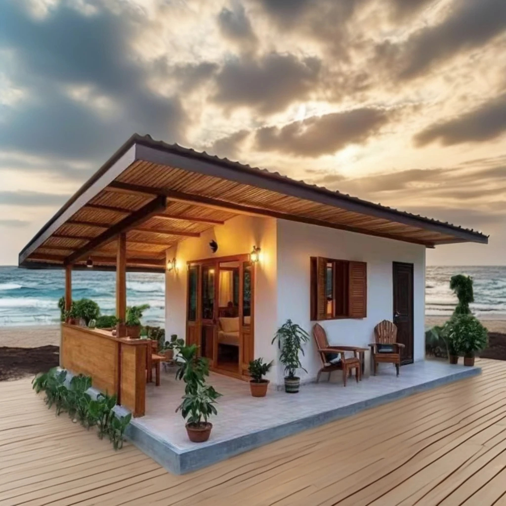 Современный Офис/магазин деревянных бревен, сэндвич-панели, дом, прочный контейнер, стальная конструкция