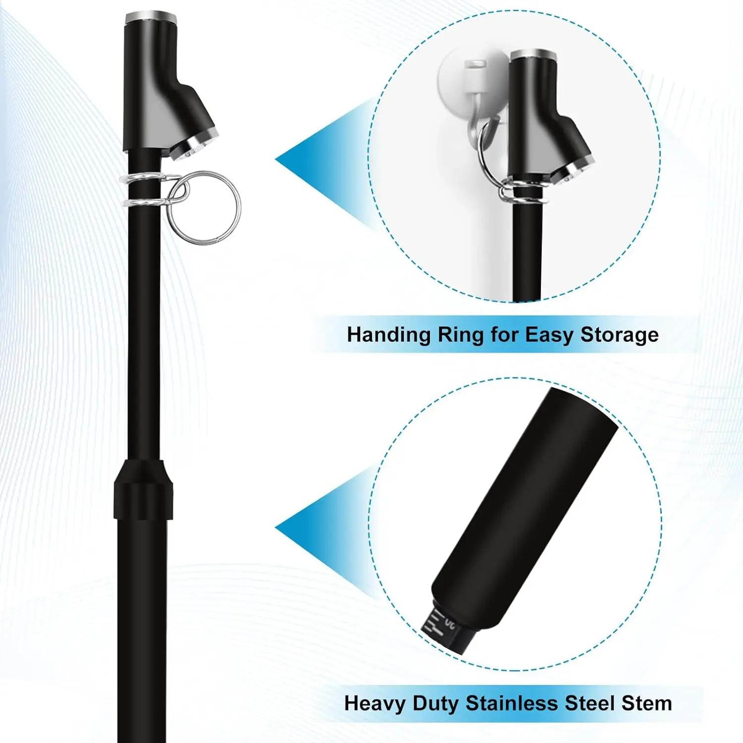 150 psi dual head zinc head stainless steel tire pressure gauge pen with hanging ring for truck car