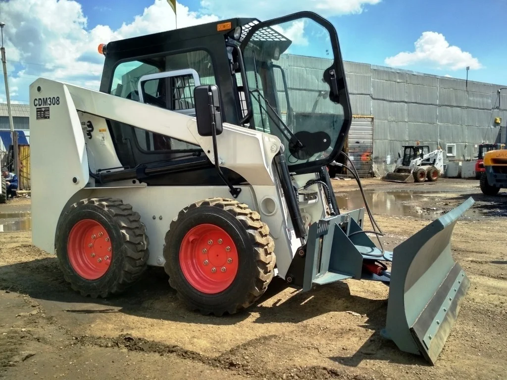Китайский известный бренд 4WD погрузчик с бортовым поворотом CDM308 в наличии евро ковшом 0 48 м ³