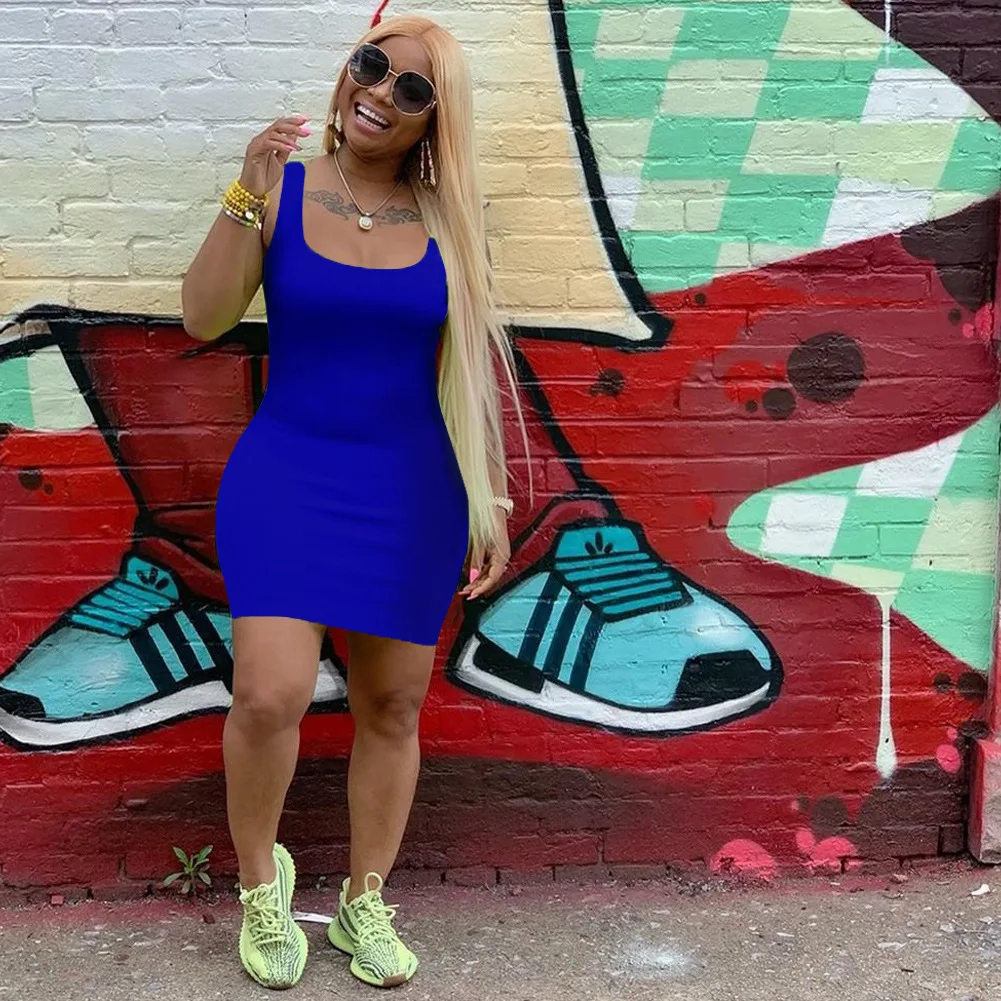 
2021 Dresses Women Clothing Summer Wears Sun Casual Tank Top Dresses Women 