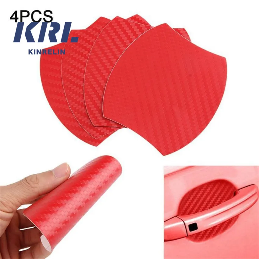 Universal Carbon Fiber Car Door Handle Protection Anti Scratch Sticker