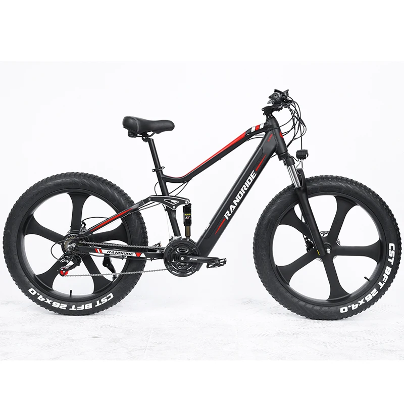 RANDRIDE YX90M 26-дюймовый Электрический велосипед MTB 750 Вт запас толстая шина 1000 горный для взрослых литиевая батарея 48 В