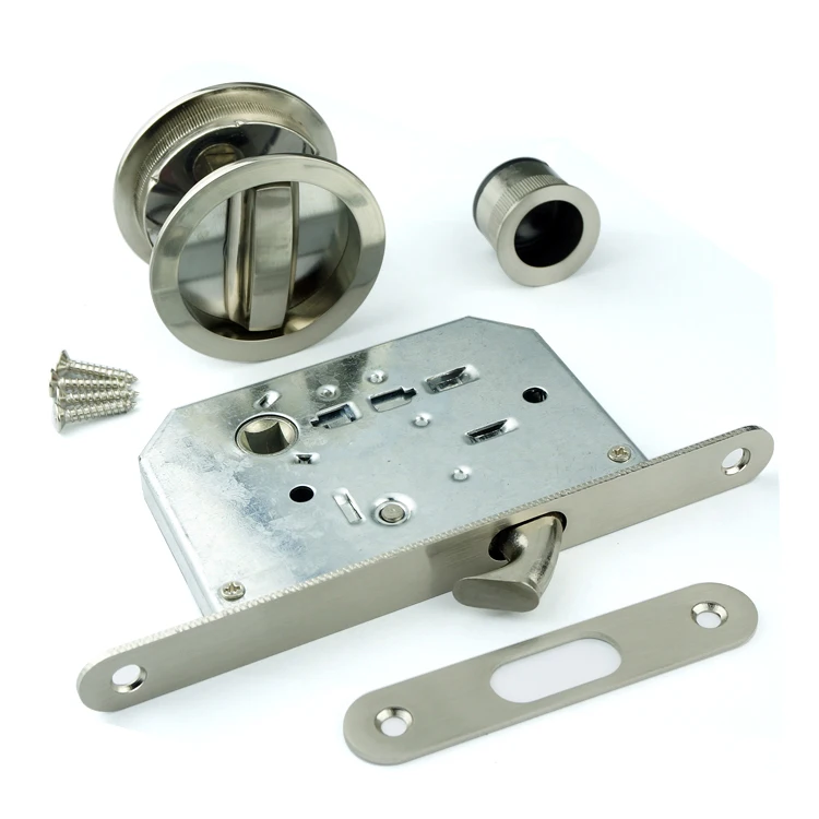 Lock Hook Type Double Mortise Bathroom Lowe Sliding pocket Door Handle