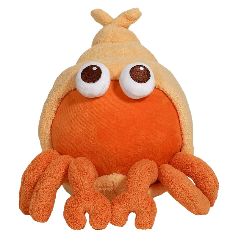 2024 New Design Cute Crab Plush Stuffed Toy Soft Unisex Bread Claw Machine OPP Bag Party Stress Relief Toys Gift for Birthday