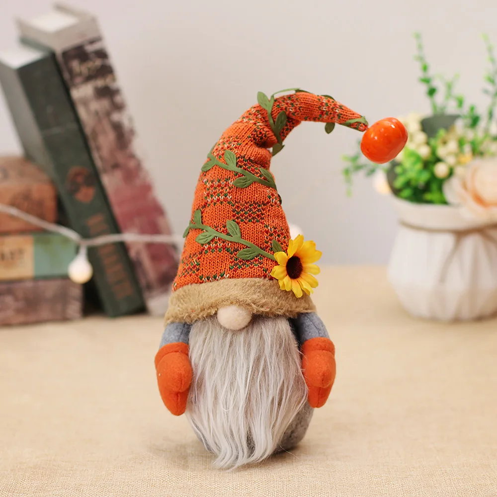 New Christmas Faceless Gnome Old Man Plush Doll Small Harvest Doll Gift Gift Standing Toy Thanksgiving Swedish Gnome