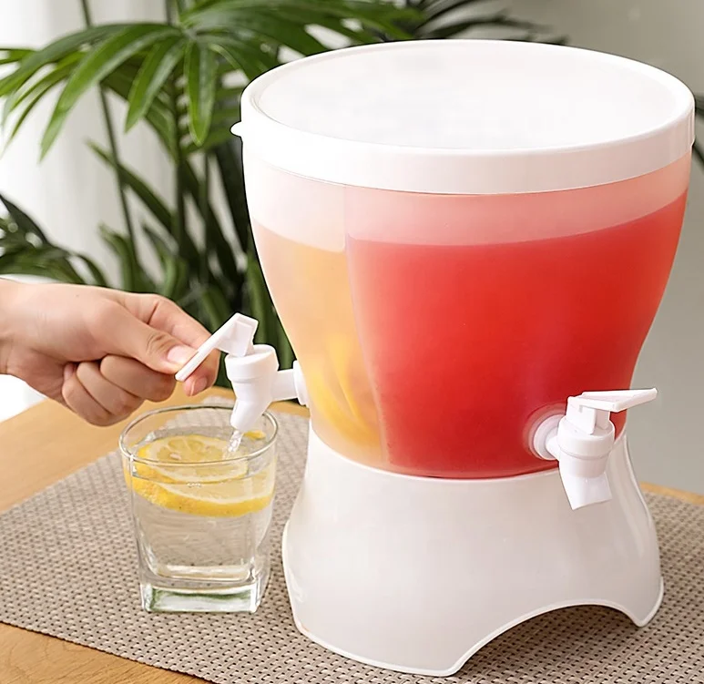 OEM Best Selling 3 in 1 Juice Dispenser Dispensador De Liquidos Drink Beverage Lemon Mint Sof Drink Transparent With Faucet