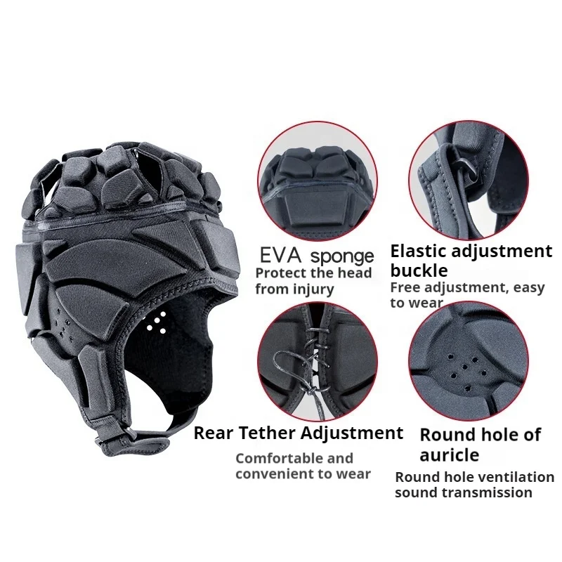 Professional Football Soccer Goalkeeper Headgear Comfortable Sports Rugby Crash Helmet