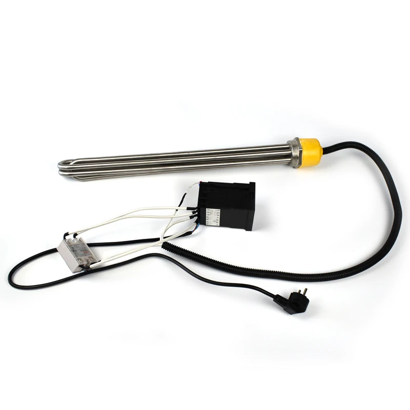 BRIGHT 12V 220V 1500W 2000W Electrical Tubular Screw IBC Immersion Rot Water Heater With Flange Solar Thermostat