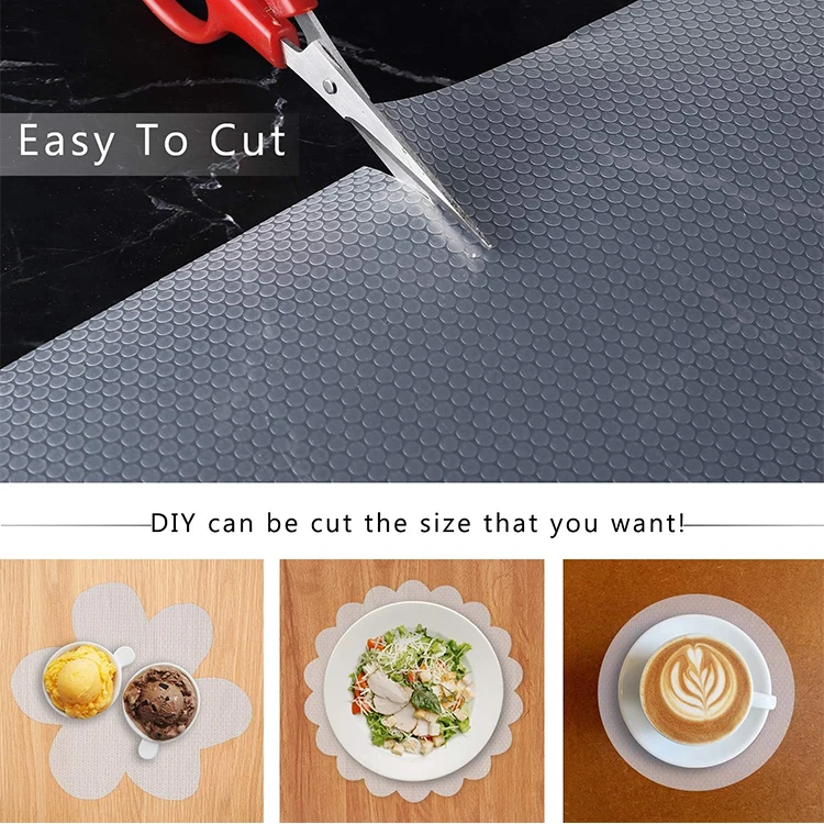 Household Eva Transparent Cabinet Drawer Liner Cuttable Kitchen Refrigerator Non Slip Wardrobe Mat