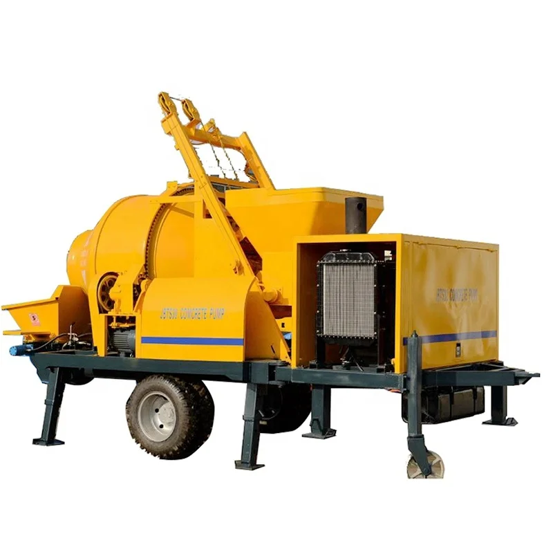 Portable diesel Pump Conveying long Distance Stationary Cement Mixer Pump Pipe Diesel Concrete Mixer Pump For Sale
