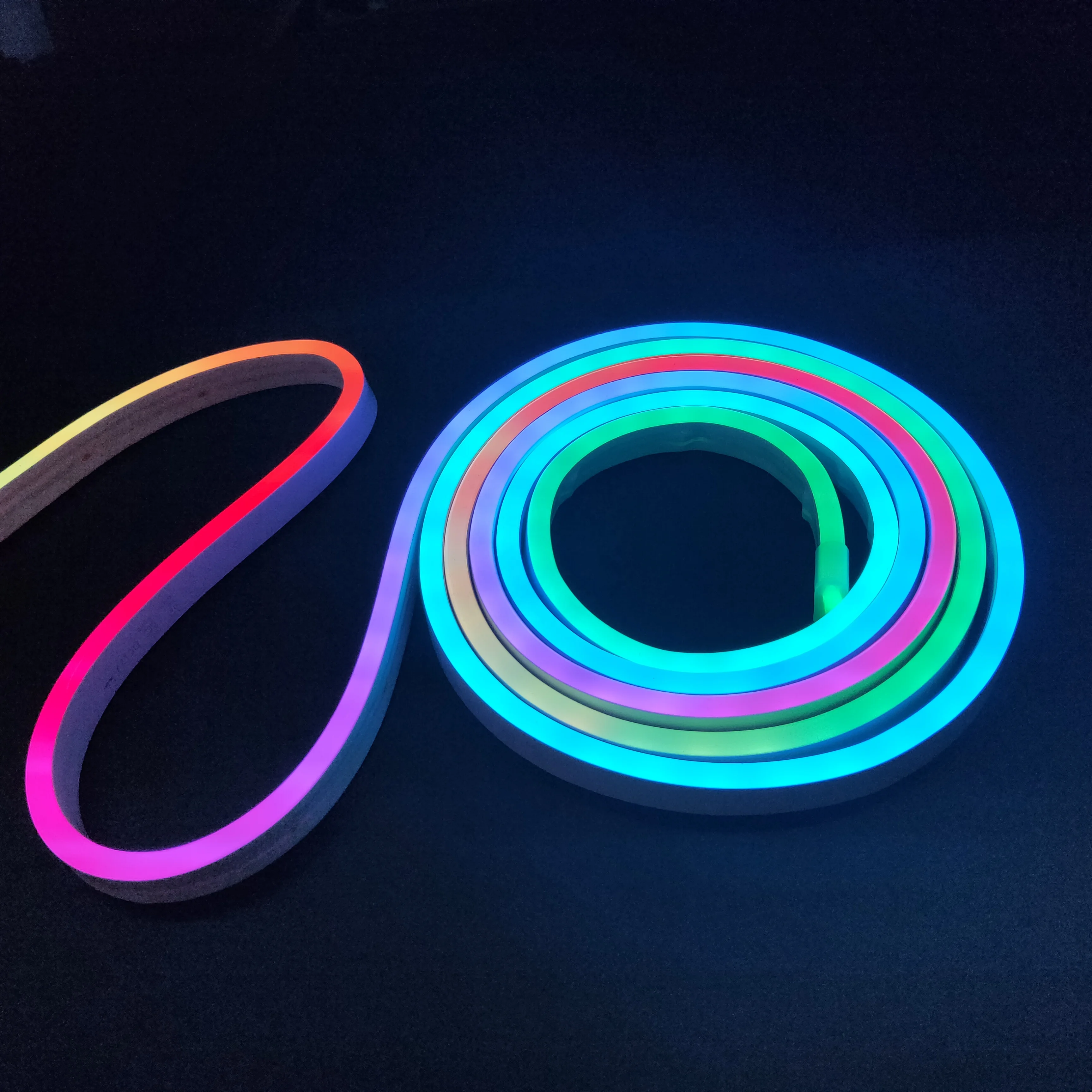  IP67 12V 24V 5M Smart WS2811 WS2812B адресная Пиксельная гибкая 5050 rgb силиконовая неоновая водонепроницаемая светодиодная