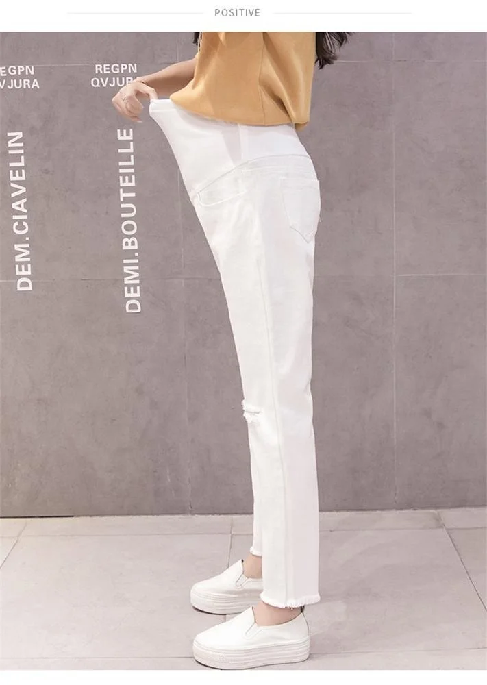 Корейская версия 2019 джинсы для беременных женщин с эффектом подтяжки живота