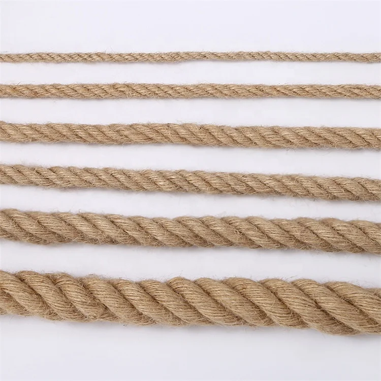 Factory Direct Thickness Natural Jute Rope Twisted Manila Rope Hemp Rope For Wedding Home Craft DIY Handmade Accessory Supplier