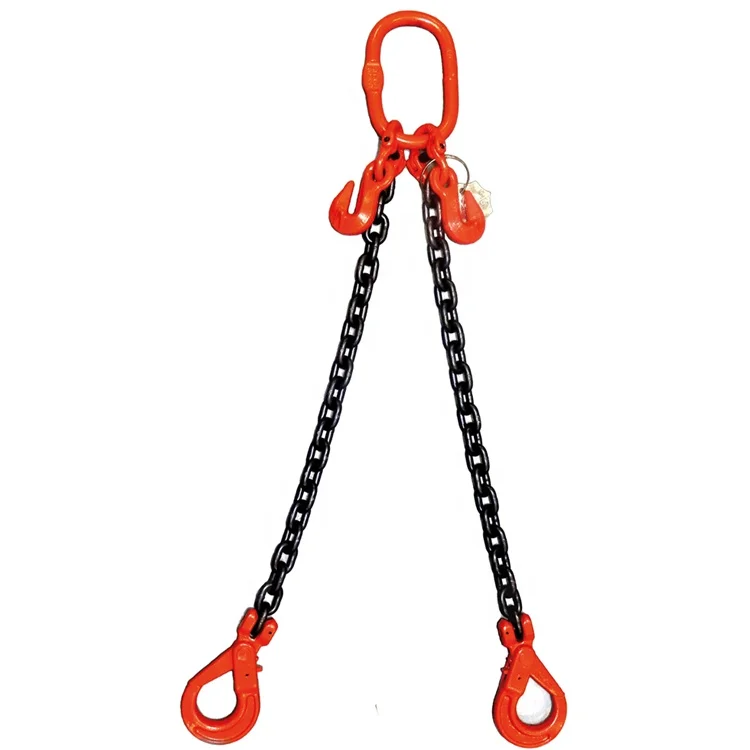 Grade 8 G80 10mm 2 Leg Adjustable Lifting Chain Sling With Shortener
