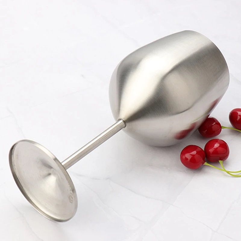 Custom wholesale cocktail glass champagne red wine stainless steel wine glass