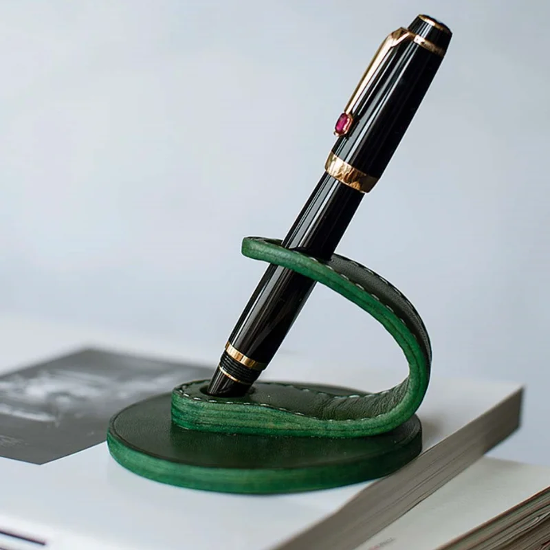 YY PU Leather Pen Holder Leather Pen Stand for Desk Gift for Boss Office Pen Stand Supplies Accessories