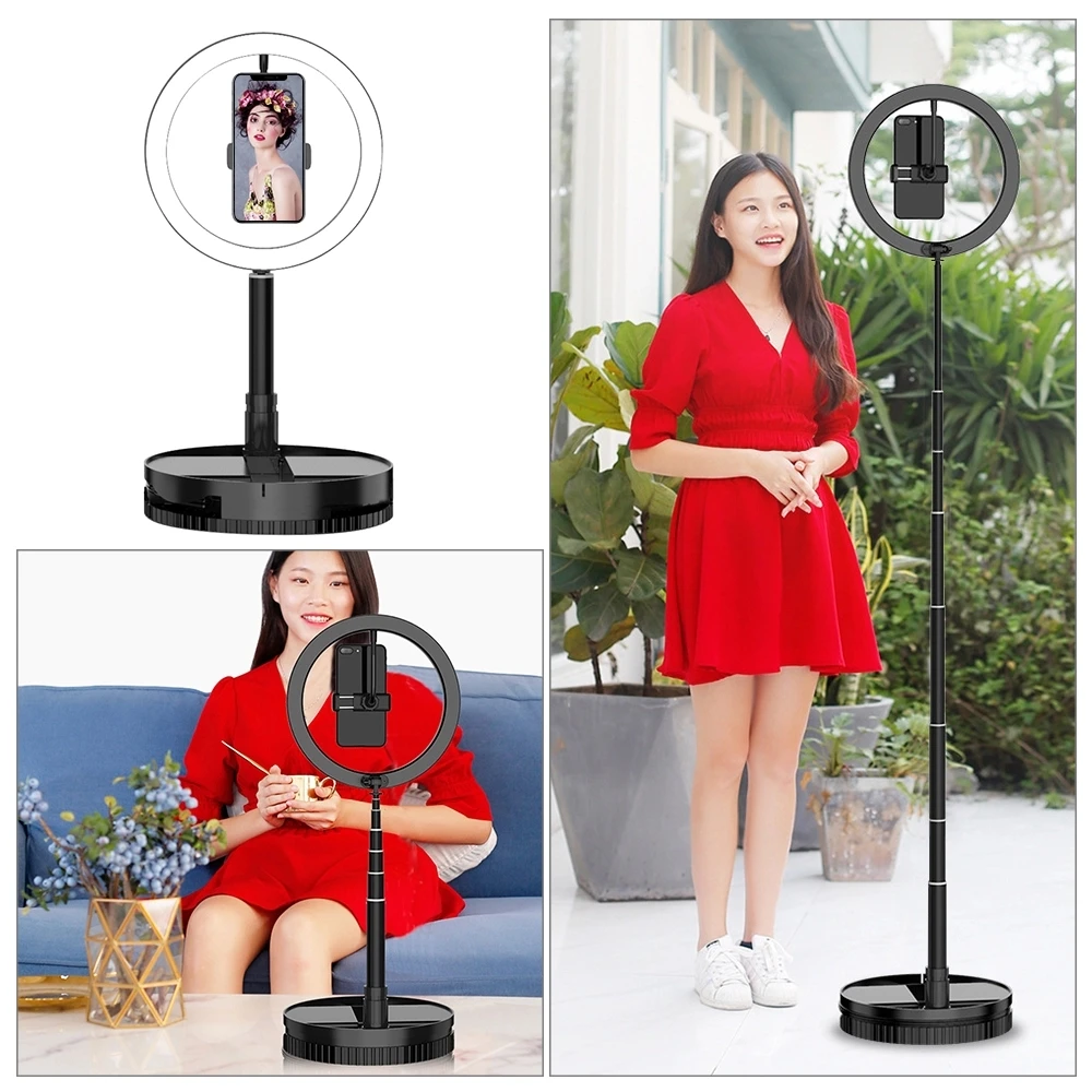 
New Arrivals 10 inch portable Retractable LED Ring Light for Makeup Photography Video Light 