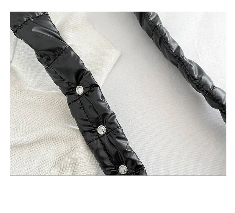 Best selling  fashion small down jacket square pack winter messenger bag for  women