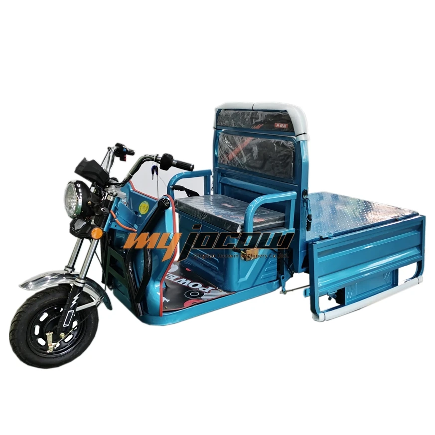 Big power 2 doors cheap electric tricycle used for cargo with front cabin