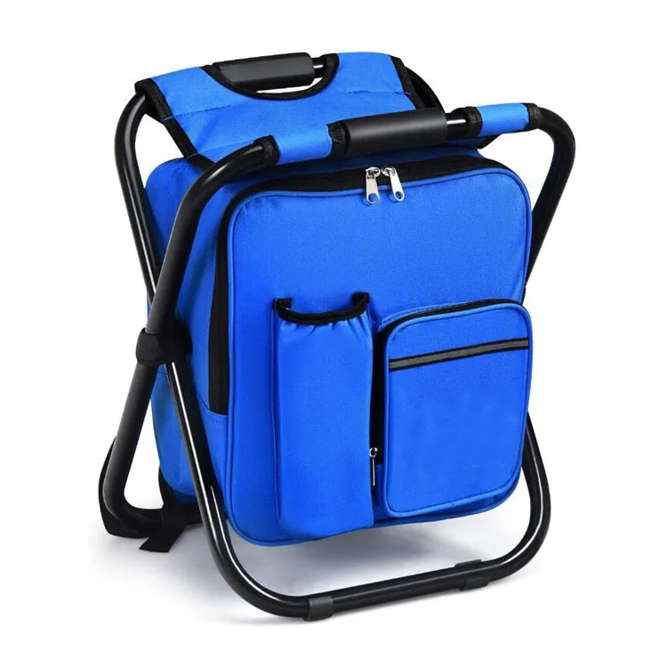 Whotman Большая емкость кулер кемпинг на открытом воздухе Многофункциональный складной стул