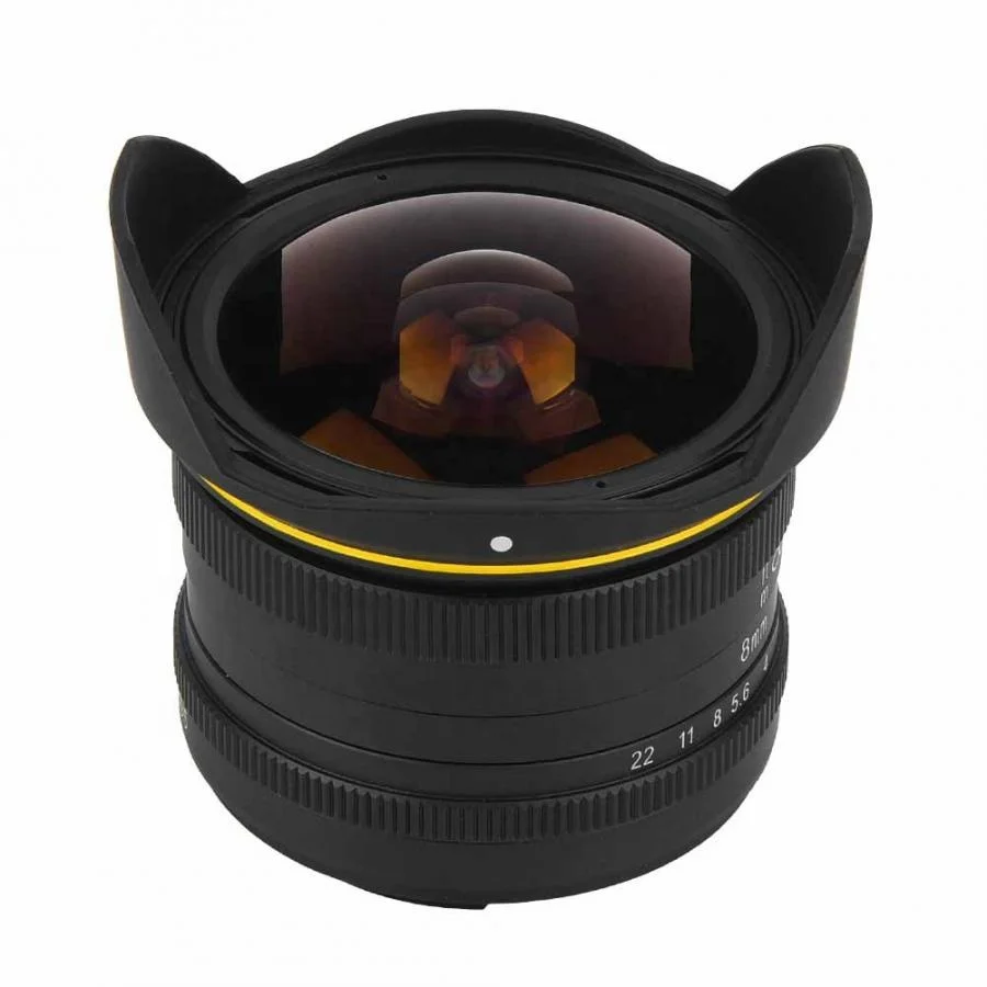 KamLan 8MM F3.0 APS-C Manual Wide Angle Fisheye Lens for DSLR Camera DSLR Camera Fisheye Lens Wide Angle Fisheye Lens