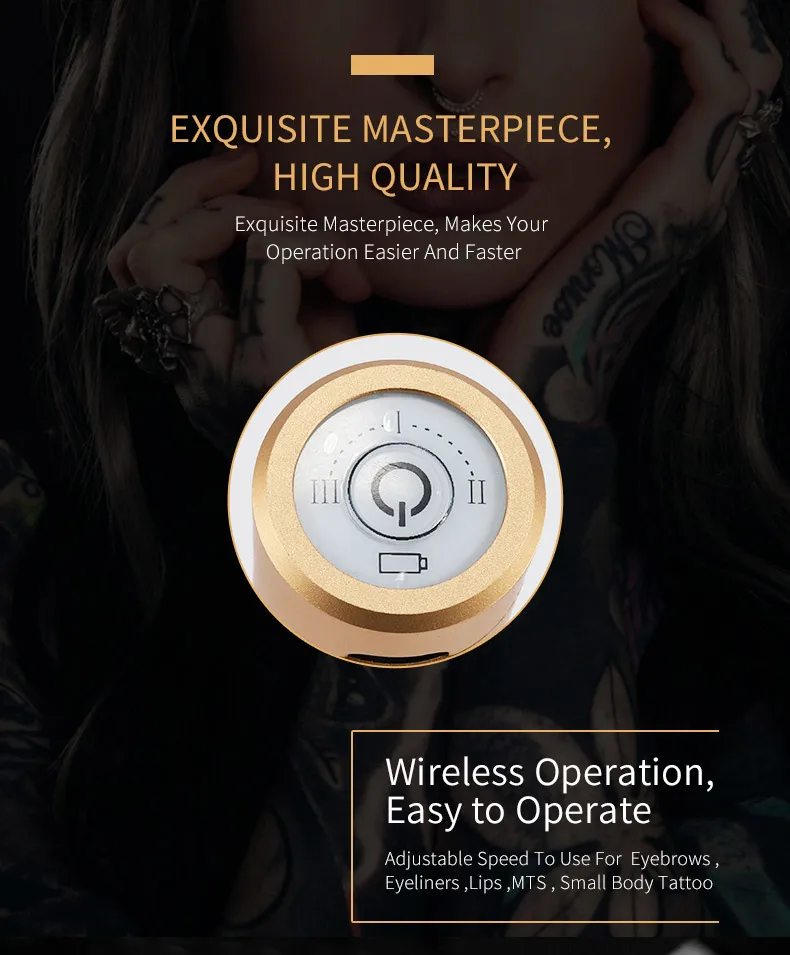 JiDragon Eyebrow Lip Eyeline Tattoo Permanent Makeup Machine Germany PMU Machine Wireless Permanent Makeup Machine