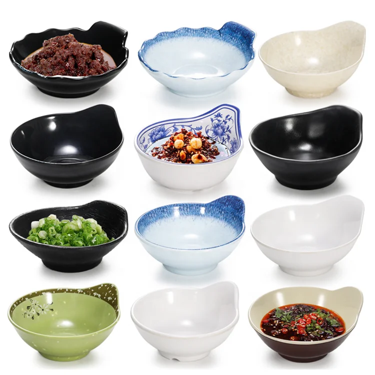 Hotel Restaurant Chinese 100% A5 Melamine Plastic Dinnerware Fruit Soup Bowl Japanese Miso Sauce Serving Bowls