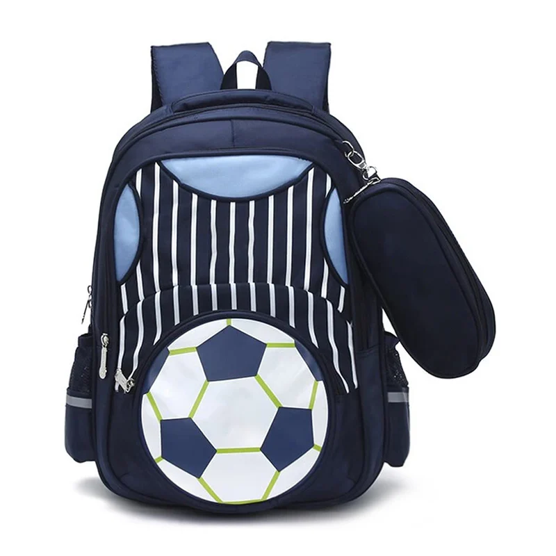 Детские Мультяшные сумки Kingslong, маленький школьный ранец с принтом в виде футбольного рисунка для мальчиков и студентов